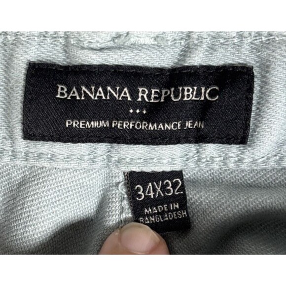 Banana Republic Performance Jeans Men’s Size 34x32 Fit 34x29 Powder Blue Denim - Picture 7 of 13